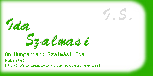 ida szalmasi business card