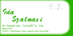 ida szalmasi business card